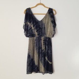 Hale Bob Silk Chiffon A Line Dress S